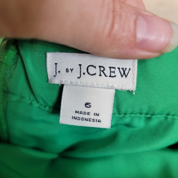 J. Crew Pencil Skirt Womens Size 6 Green Floral Preppy Office Siren Corpwear - Picture 3 of 6